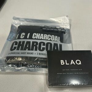 New Blaq eye masks and Charcoal face masks